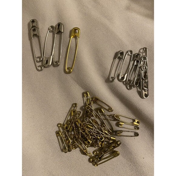 Lot Safety Pins Dritz Prym Clinton Brass Steel Sewing Quilting - Picture 5 of 5